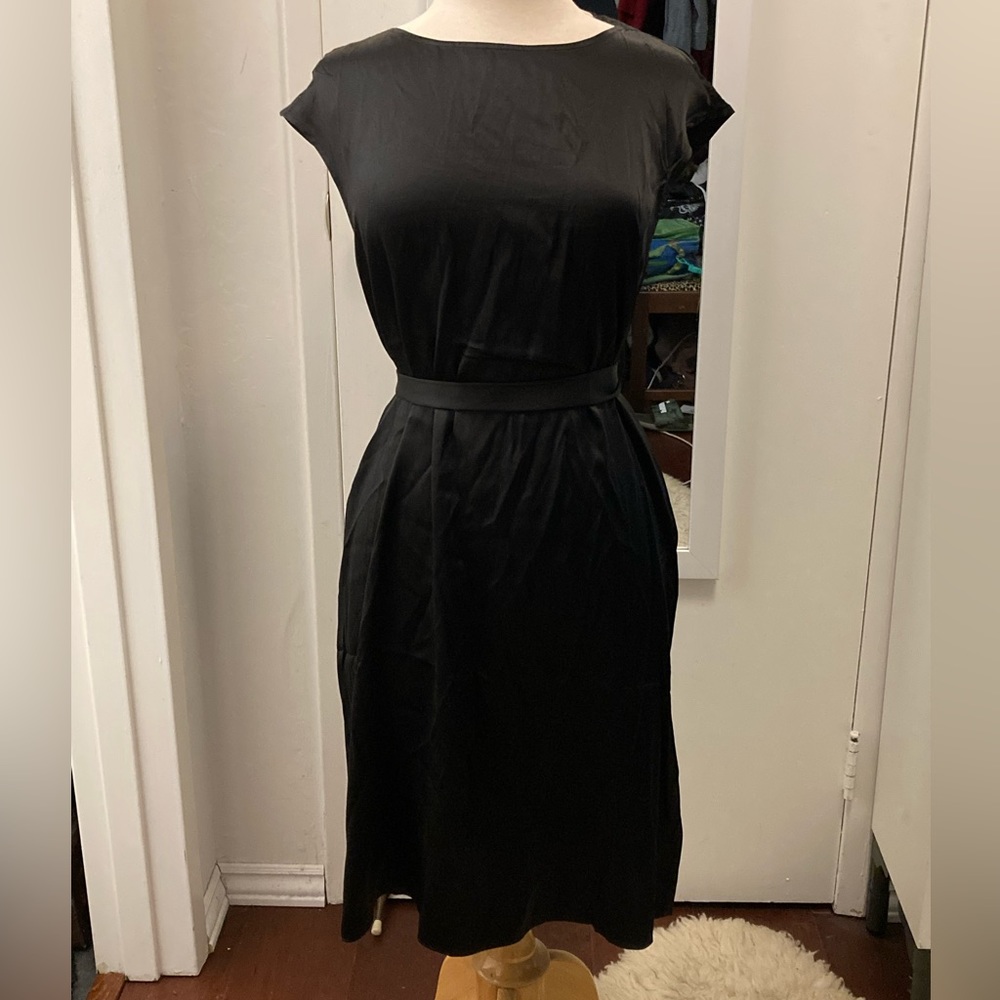 Silk little black dress